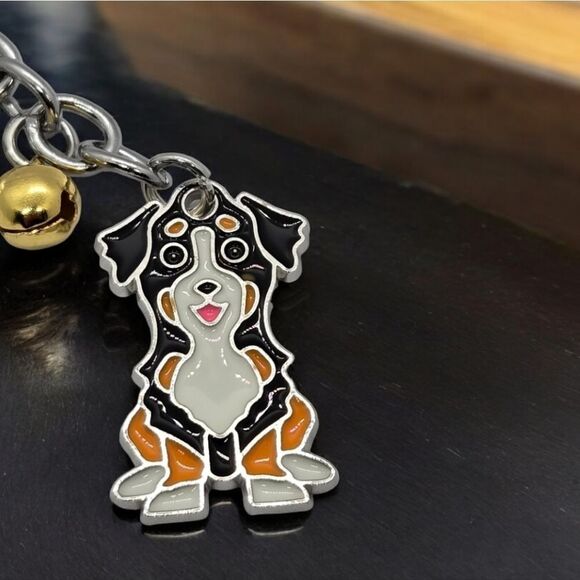 Border Collie 🐶 Love Dogs Bag Charm Key Ring Pet Mom Dad Gift Keyring Keychain - Picture 3 of 6